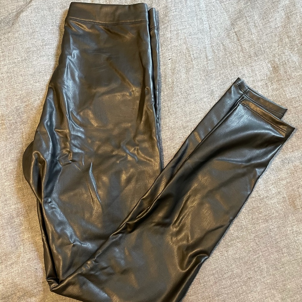 Express high rise vegan leather leggings